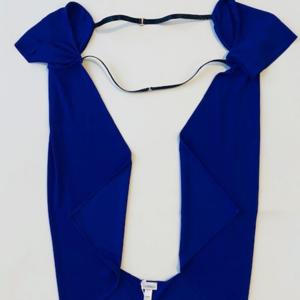 La Perla Beyond The Beach Swim Cover Tie Top Blue